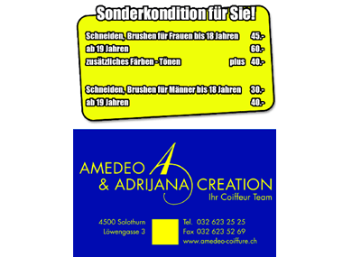 Flyer - "AMEDEO & ADRIJANA COIFFEUR"